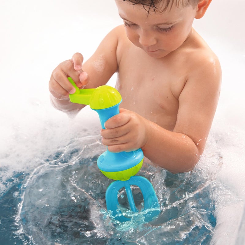 HABA Toddler Bath Toys: Bubble Bath Kids Whisk - for Kids' Sensory Play, Motor Skills, and Bath Time Fun, Blue - Image 2