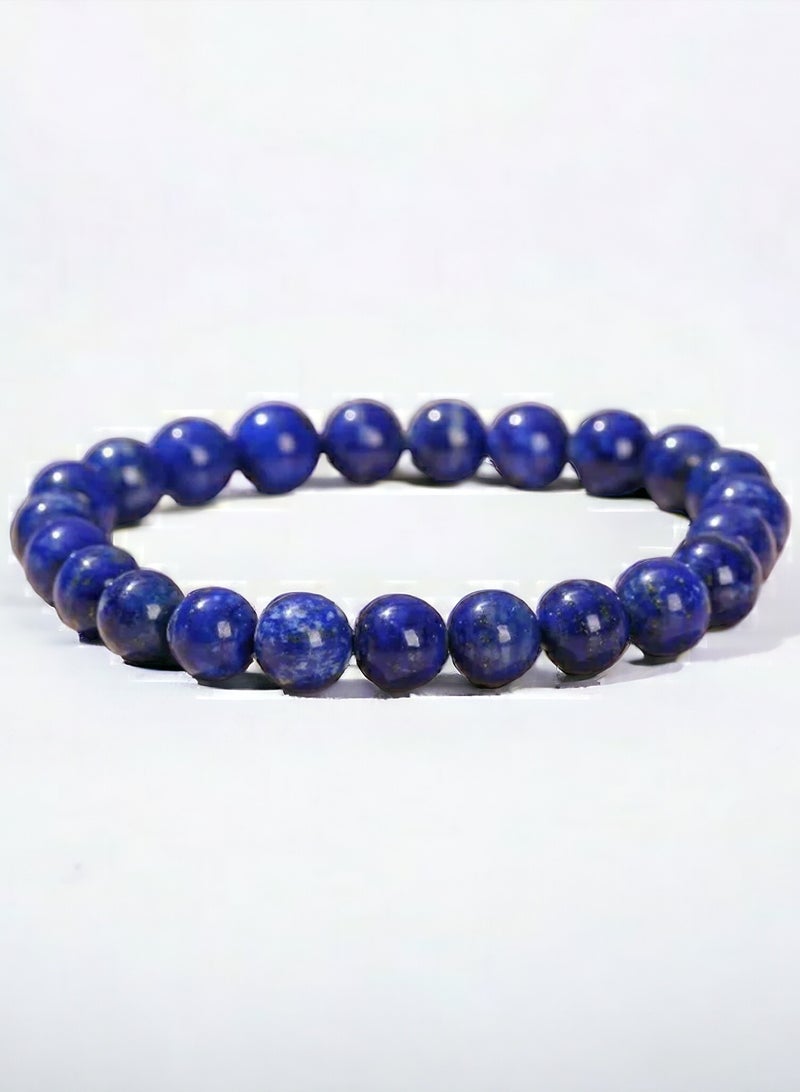 HADIGEMS 7mm Natural Lapis Lazuli Strech Bracelet From Afghanistan - Image 4