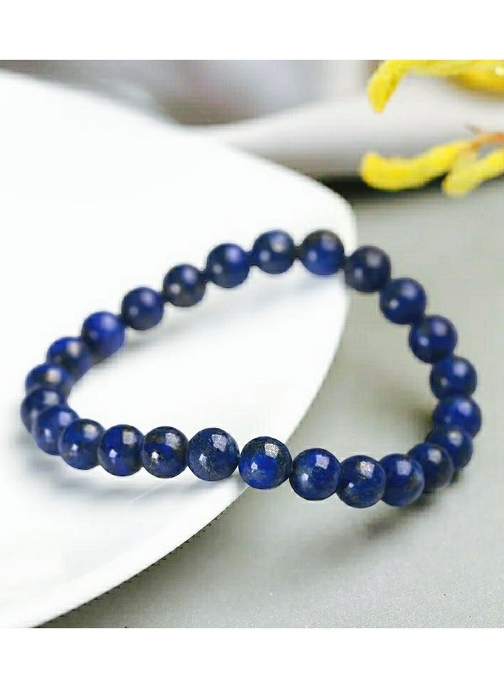 HADIGEMS 7mm Natural Lapis Lazuli Strech Bracelet From Afghanistan - Image 3