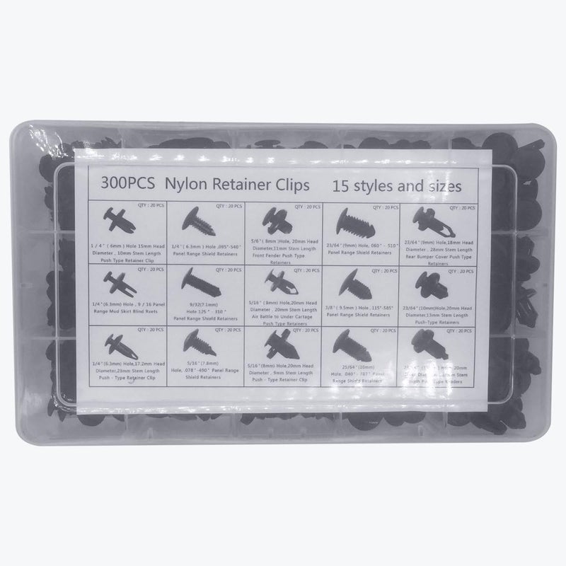 Lantee 300PCS Nylon Push-Type Auto Retainer Clips Set for Various Car Models - Image 5