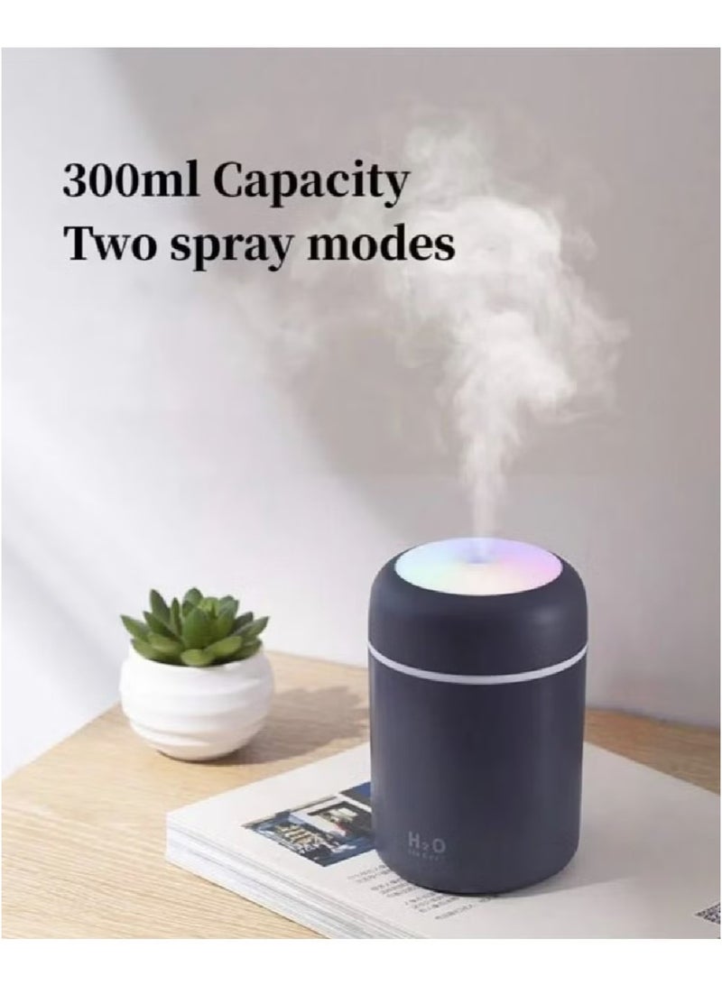 اتش 2 او جهاز ترطيب هواء بتصميم كوب ملون مزود بمنفذ USB رمادي - Image 4