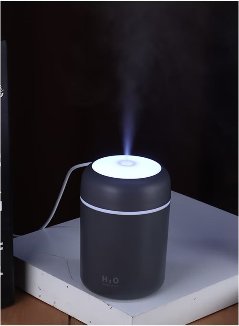 اتش 2 او جهاز ترطيب هواء بتصميم كوب ملون مزود بمنفذ USB رمادي - Image 3