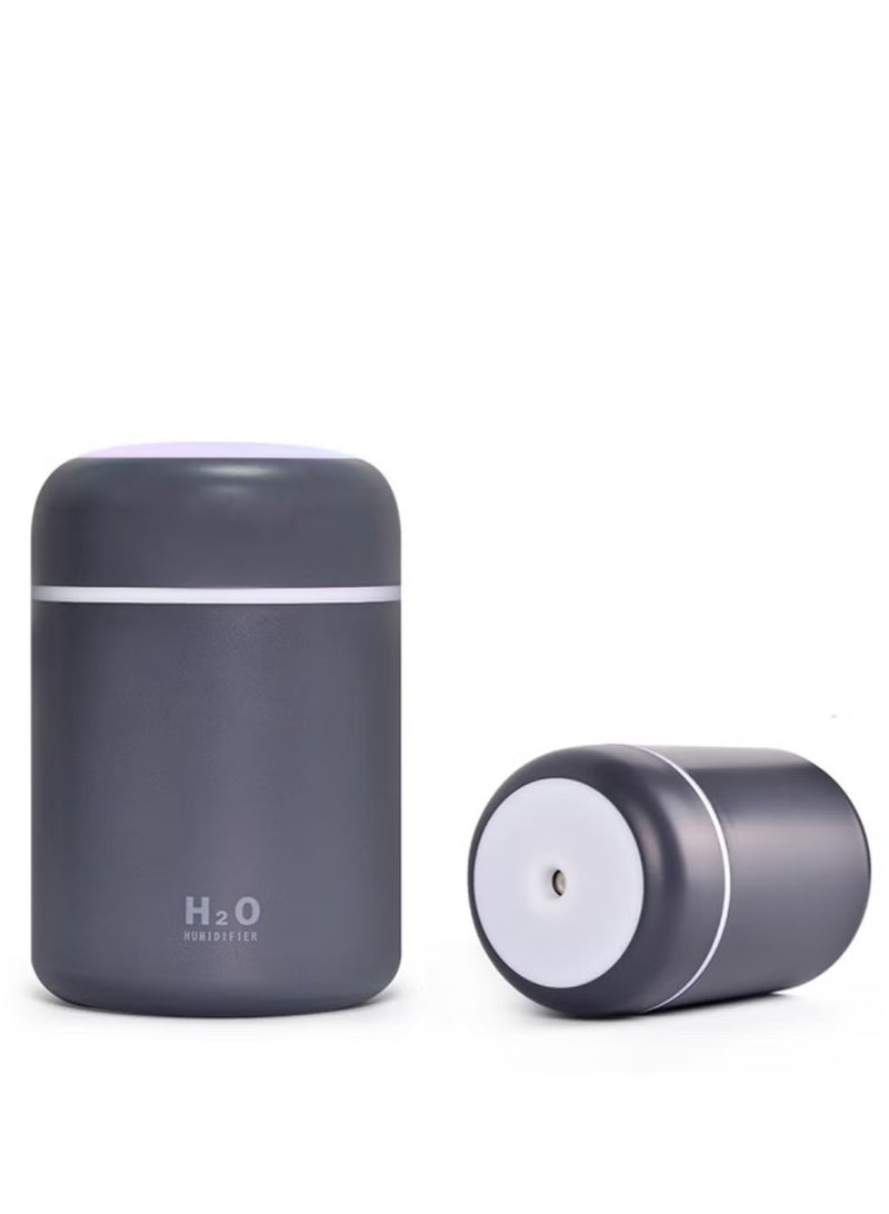 اتش 2 او جهاز ترطيب هواء بتصميم كوب ملون مزود بمنفذ USB رمادي - Image 1