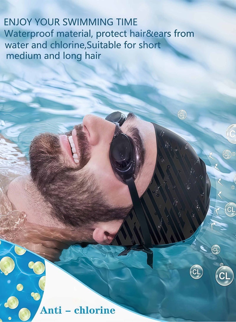 REVEX Men Women Swim Cap, Unisex Adult Swimming Caps  Keep  , Waterproof Bathing Cap for Swimming - Image 4