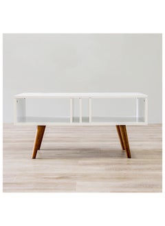 DANUBE HOME Melo Coffee Table Multi Functional Living Room Desk Space Saving Center Table Furniture For Home Living Room L 90 x W 45 x H 43 cm White  - Image 4