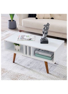 DANUBE HOME Melo Coffee Table Multi Functional Living Room Desk Space Saving Center Table Furniture For Home Living Room L 90 x W 45 x H 43 cm White  - Image 3