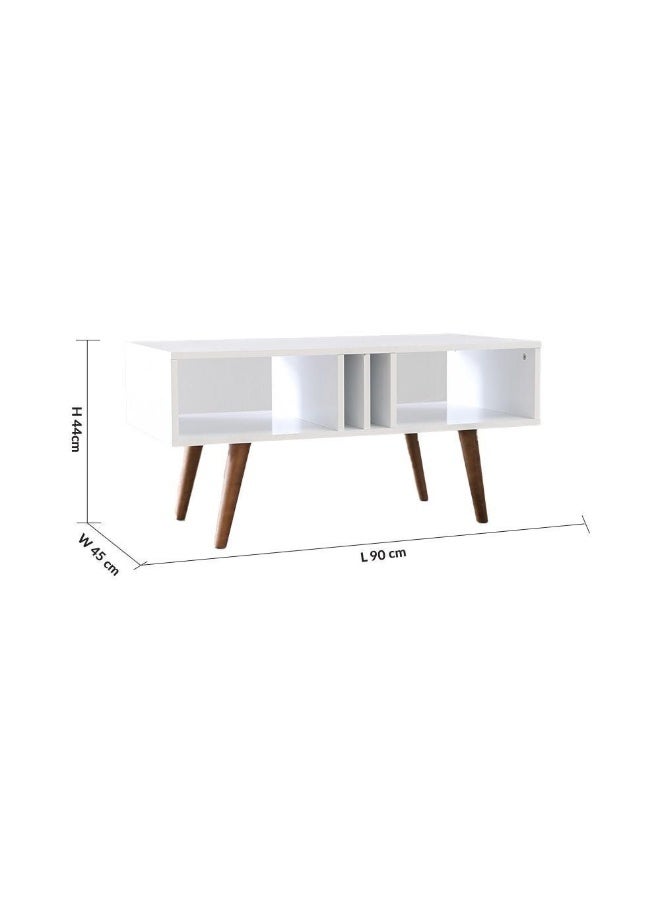 DANUBE HOME Melo Coffee Table Multi Functional Living Room Desk Space Saving Center Table Furniture For Home Living Room L 90 x W 45 x H 43 cm White - Image 5