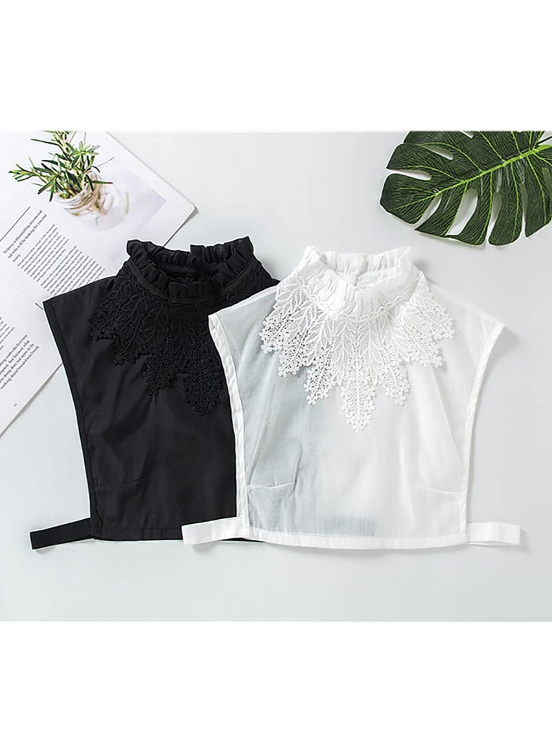 Zikra Lace False Collar, Women Detachable Fake Collar Fake Collar for Blouse Hoodie Sweater Coat - Image 4