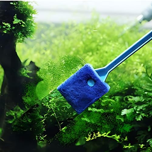 VAYINATO® Aquarium Fish Tank Algae Cleaner Sponge – Blue Heavy-Duty Scrubber Brush for Aquarium Glass & Tank Walls – Easy-Grip Handle, Safe & Non-Scratch - Image 5