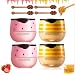 Biewals 4PCS Bee Lip Balm Honey Pot - Honey & Strawberry Mask With Brush, Moisturizing & Hydrating, Prevents Dry and Cracked Lips, Reduces Lines - Lip Care Product - Image 2