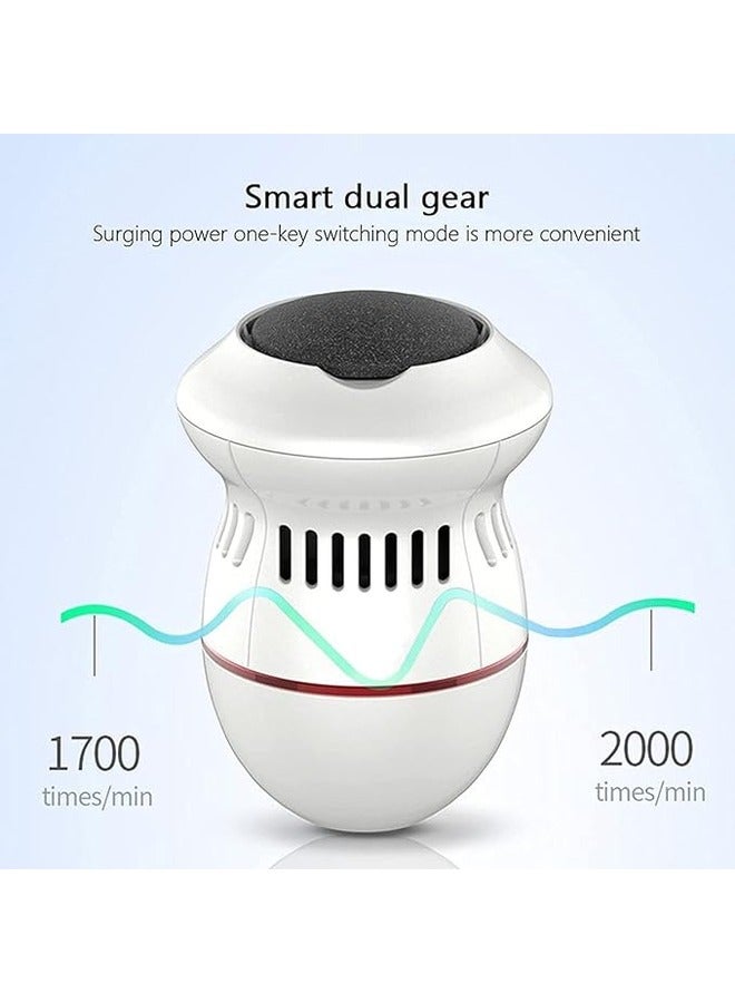 Electric Foot File Callus Remover With Built In Vacuum Rechargeable Pedicure Tools Professional Foot Scraper With 3 Roller Heads 2 Speed Smart Light  Removing Dead Skin and Calluses - Image 2