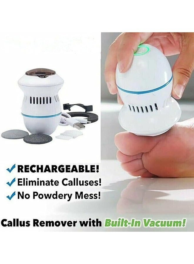 Electric Foot File Callus Remover With Built In Vacuum Rechargeable Pedicure Tools Professional Foot Scraper With 3 Roller Heads 2 Speed Smart Light  Removing Dead Skin and Calluses - Image 4