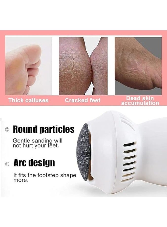 Electric Foot File Callus Remover With Built In Vacuum Rechargeable Pedicure Tools Professional Foot Scraper With 3 Roller Heads 2 Speed Smart Light  Removing Dead Skin and Calluses - Image 3