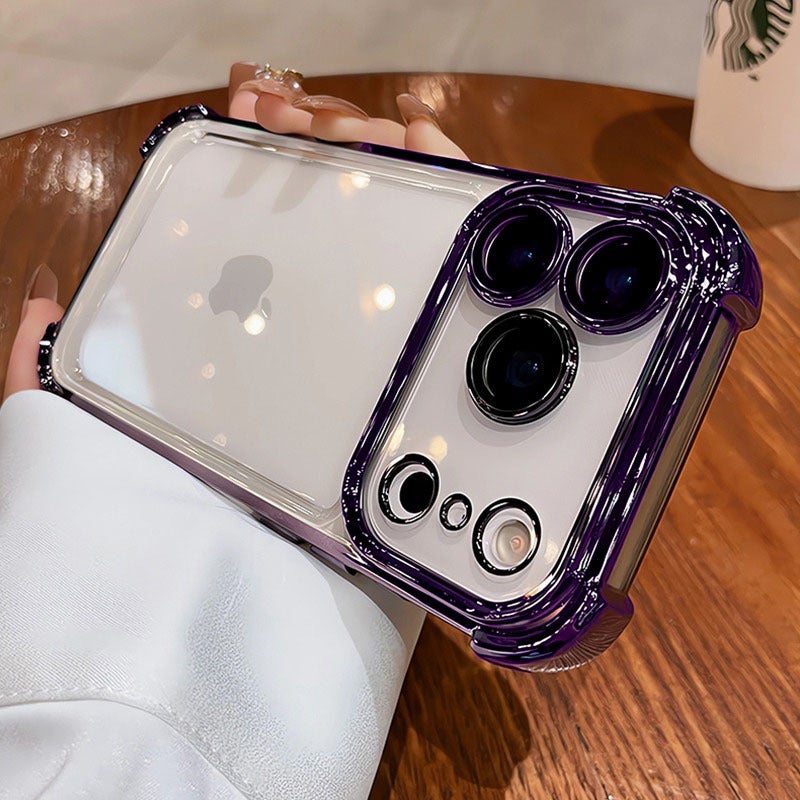 غطاء واقي بAcrylic باللون بنفسجي مضاد للانزلاق من الأكريليك لـ iPhone 13 مع حماية من السقوط وتغطية كاملة مع مقاوم للصدمات مع قبضة مضادة للانزلاق مع مقاوم للخدش لترتيب الأغراض - Image 1