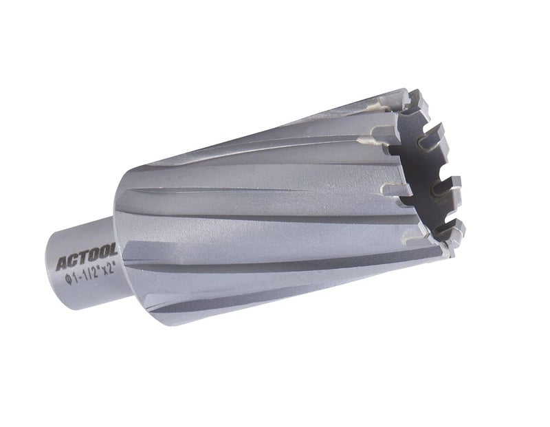 ACTOOL 1-1/2'' Diameter x 2'' Depth of Cut Carbide Tipped TCT ANNULAR Cutter with 3/4'' Weldon Shank - Image 1