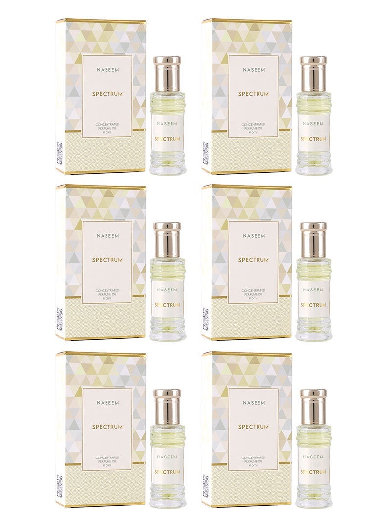 Spectrum Perfume Oil Roll-On for Men & Women - 6ml (Pack of 6)