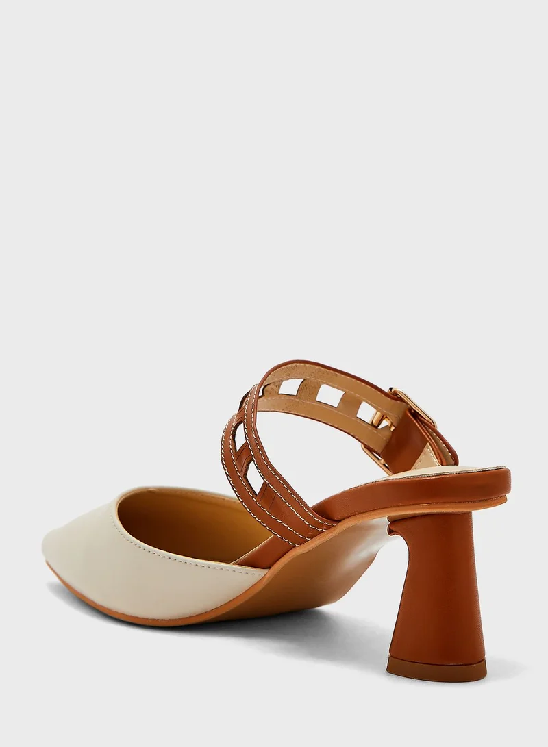 ELLA Buckle  Heeled Pumps