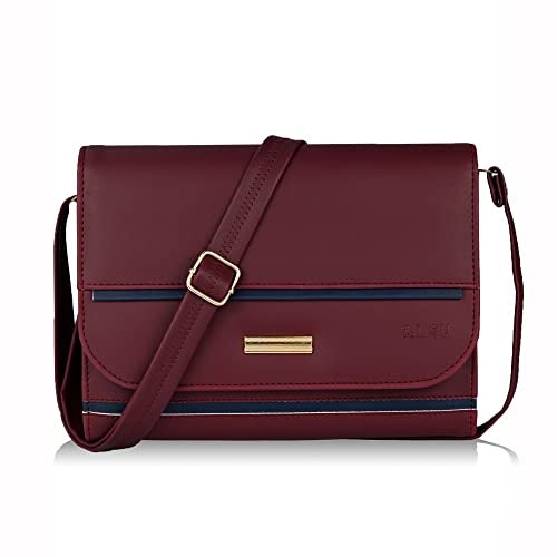 ALSU Women's Maroon trendy Sling Bag | deattachable straps |card slots (irf-014mar) - Image 1