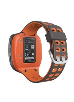 Replacement Strap For Garmin Forerunner 310XT Two-color Silicone Watch Band Grey Orange