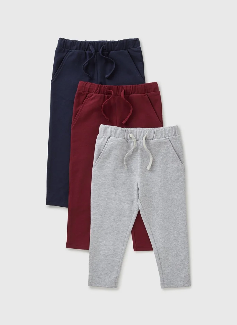 Matalan 3 Pack Boys Burgundy Drawcord Leggings