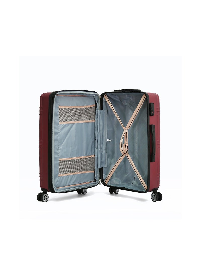 Verage  حقيبة سفر VERAGE 3 قطع، بورجوندي، قفل TSA، L 28/M 24/S 20 - Image 4