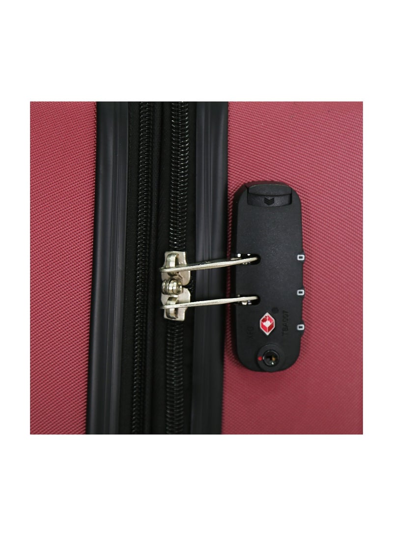 Verage  حقيبة سفر VERAGE 3 قطع، بورجوندي، قفل TSA، L 28/M 24/S 20 - Image 5