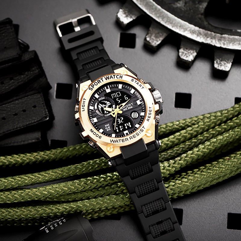 Double Display Electronic Watch Men'S Multifunctional Waterproof Sports Watch Luminous Drop-Resistant Youth Electronic Watch - Image 5