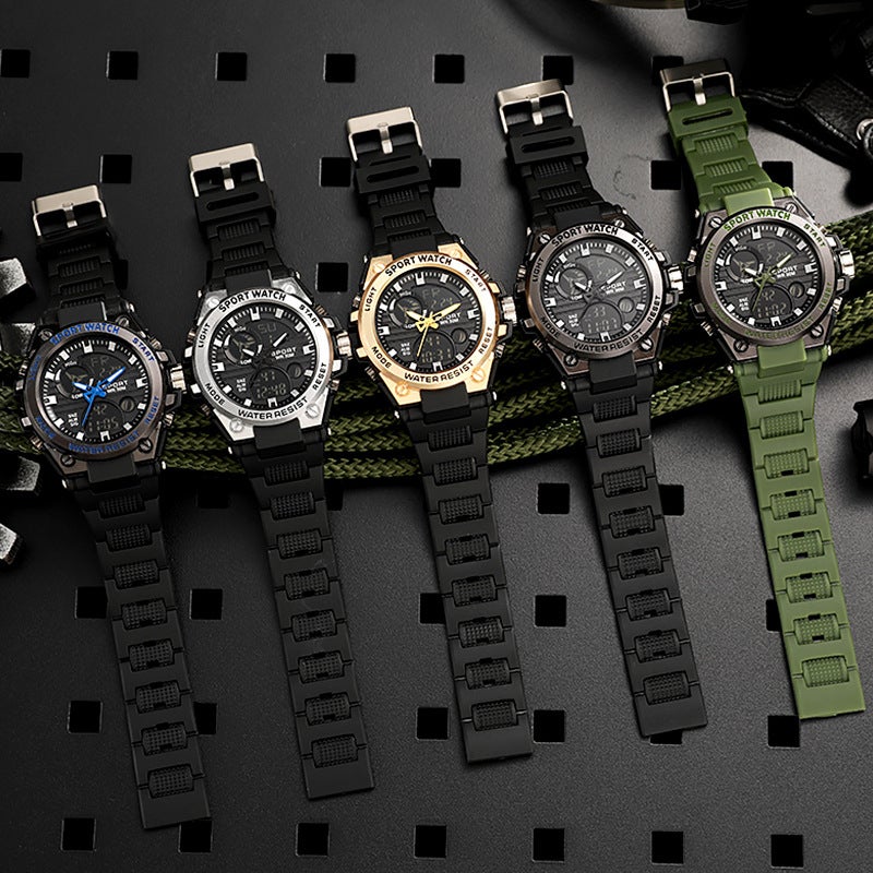 Double Display Electronic Watch Men'S Multifunctional Waterproof Sports Watch Luminous Drop-Resistant Youth Electronic Watch - Image 4