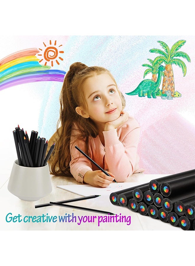 أقلام ملونة قوس قزح، 16 قطعة، قلم واحد بسبعة ألوان، أقلام ممتعة، مجموعة أدوات فنية للأطفال والكبار للرسم والتلوين والتخطيط - Image 5