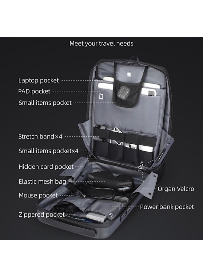 MARK RYDEN 7612 Grey FUTURE SERIES 17Inch Backpack - Water Repellent, TSA Lock, and Advanced Organizational Design - Image 4