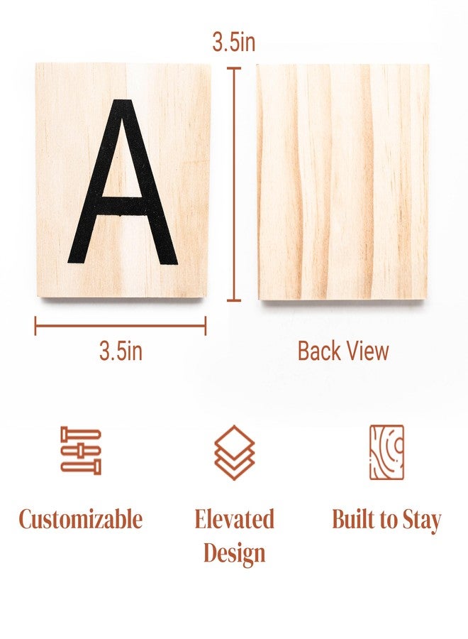 Stiles Letter Tiles, Wall Decor, Wooden Crossword Letters for Living Room, Dining Room, Kitchen, or Bedroom, Family Signs for Home 3.5 Inch, Letter H - Image 3
