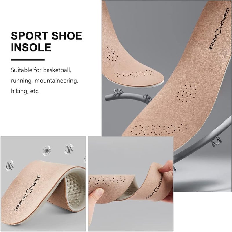 cheekyglo 1 Pair Breathable Insole Sheepskin Sports Shoe Insoles Comfortable High Heal Insoles Invisible Shoe Liners Pads Inserts Unisex Pink 22. 5X7X0. 5CM - Image 3