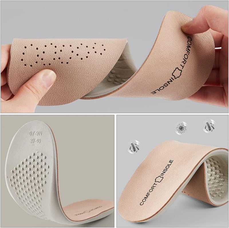 cheekyglo 1 Pair Breathable Insole Sheepskin Sports Shoe Insoles Comfortable High Heal Insoles Invisible Shoe Liners Pads Inserts Unisex Pink 22. 5X7X0. 5CM - Image 4