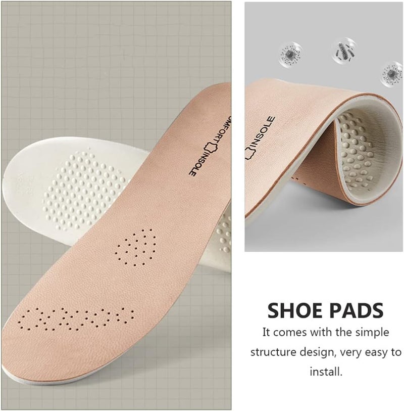 cheekyglo 1 Pair Breathable Insole Sheepskin Sports Shoe Insoles Comfortable High Heal Insoles Invisible Shoe Liners Pads Inserts Unisex Pink 22. 5X7X0. 5CM - Image 1