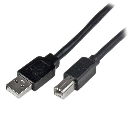 StarTech.com 65ft (20m) Active USB 2.0 A to B Cable, Long USB Printer Cable, 1x USB A (M), 1x USB B (M), Black - Image 2