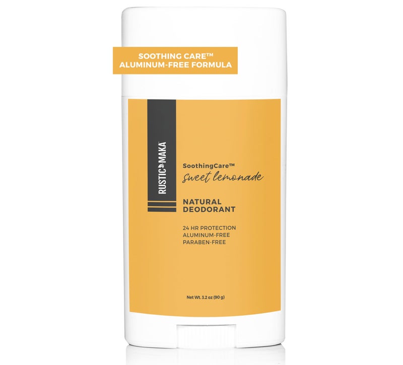 Rustic MAKA Sweet Lemonade Natural Deodorant - Long-Lasting Odor Protection, Aluminum Free & Baking Soda Free, Vegan Deodorant for Normal & Sensitive Skin - Image 1