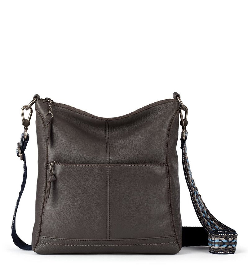 The Sak Lucia Crossbody Bag in Leather Convertible Purse with Adjustable Strap Slate