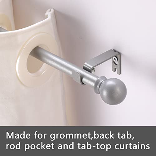 GXOACKJ Curtain Rods for windows 32-62 inch, 5/8 inch Decorative Silver Splicing Heavy Duty Metal Curtain Rod set with Brackets - Image 3