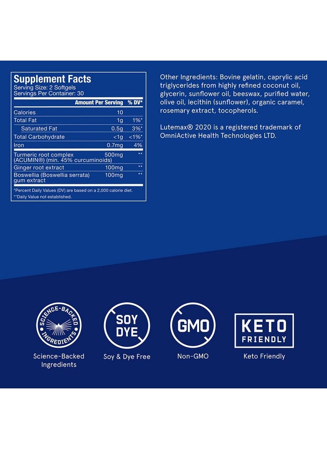 Bulletproof Curcumin Max Inflammation Response Softgels 60 Count Keto Supplement For Joint And Inflammation Support  - Image 3