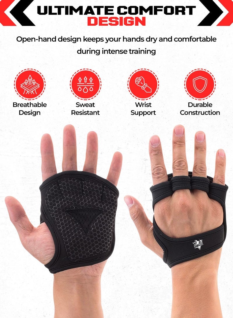 قبيلة مناسبة قفازات رفع الوزن للرجال والنساء - قبضة غير زلقة ، دعم معصم قابل للتعديل ، قفازات صالة رياضية قابلة للتنفس وخفيفة الوزن لرفع القوة واللياقة البدنية والتمرين والصالة الرياضية المنزلية - Image 2