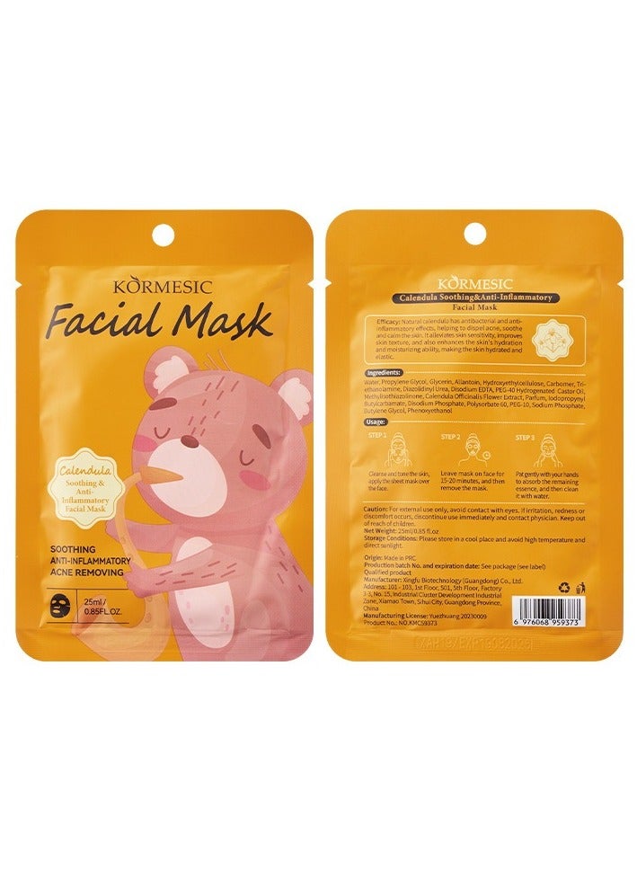 Kormesic 5 packs Calendula Soothing Mask 25ml - Gentle & Nourishing - Image 1