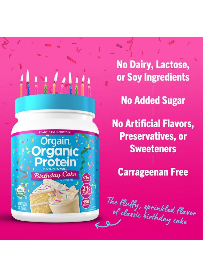 Orgain Organic Vegan Protein Powder, Birthday Cake - 21g Plant Based Protein, 7g Prebiotic Fiber, Low Net Carb, No Lactose Ingredients, No Added Sugar, Non-GMO, for Shakes & Smoothies, 1.02 lb - Image 4