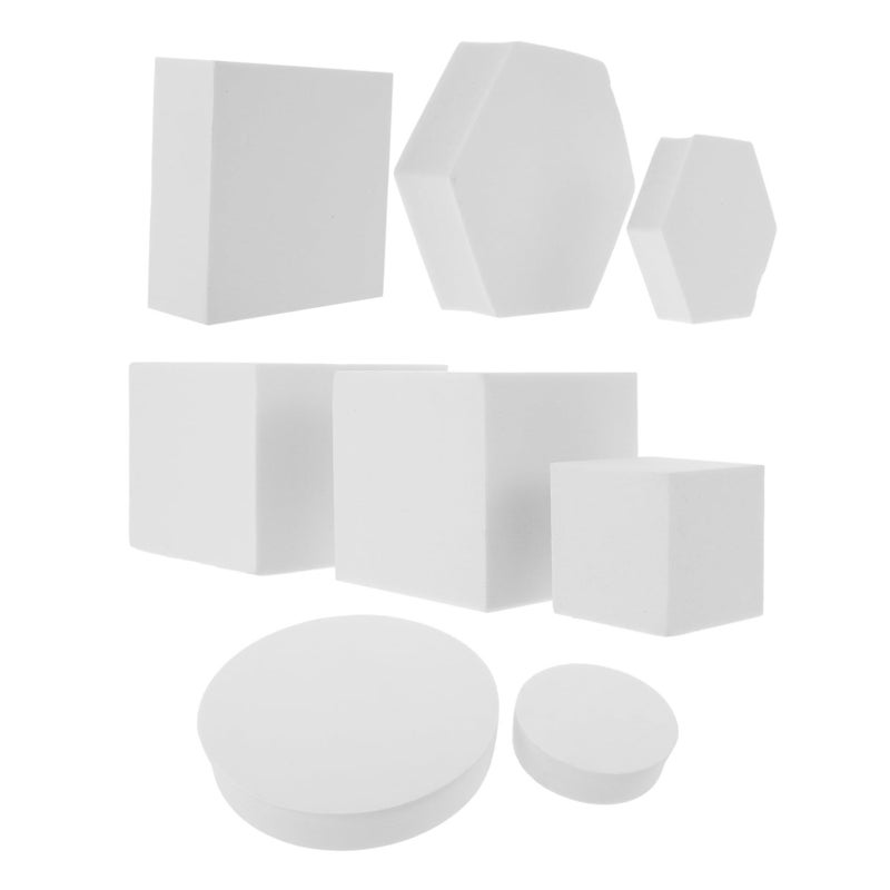 White Geometric Photo Studio Cubes 8Pcs Stable Structure Photography Props Backdrop Decor - Image 2
