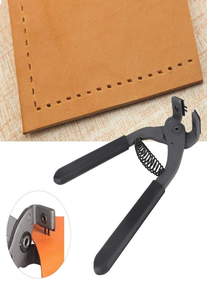 Estink Leather Silent Pliers, 17cm / 6.7in Handheld Carbon Steel Silent Pliers Leather Craft Hole Punch Tool Leather Hand Pliers for Belts Purses Watch Bands Home DIY Craft Projects (4mm-2 Teeth) - Image 3