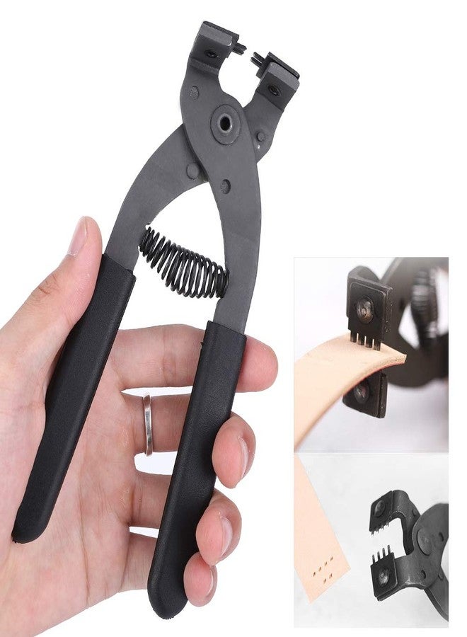 Estink Leather Silent Pliers, 17cm / 6.7in Handheld Carbon Steel Silent Pliers Leather Craft Hole Punch Tool Leather Hand Pliers for Belts Purses Watch Bands Home DIY Craft Projects (4mm-2 Teeth) - Image 4