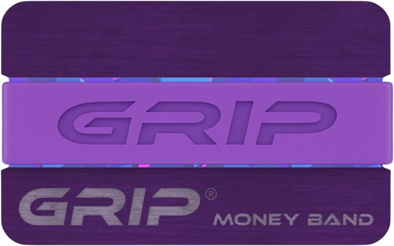 Grip Money Band - PURPLE - Premium Silicone Band for Cash & Cards - Slim & Durable Design - Image 1