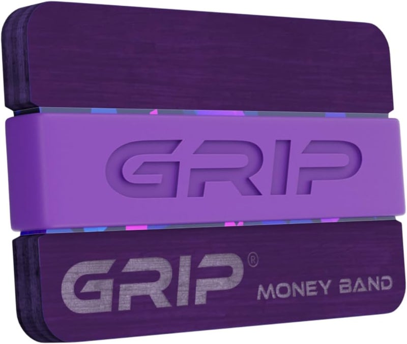 Grip Money Band - PURPLE - Premium Silicone Band for Cash & Cards - Slim & Durable Design - Image 2