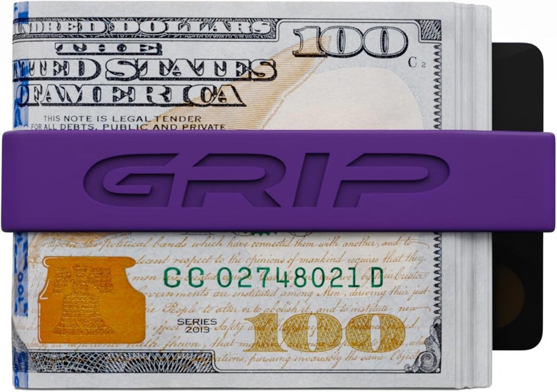 Grip Money Band - PURPLE - Premium Silicone Band for Cash & Cards - Slim & Durable Design - Image 3