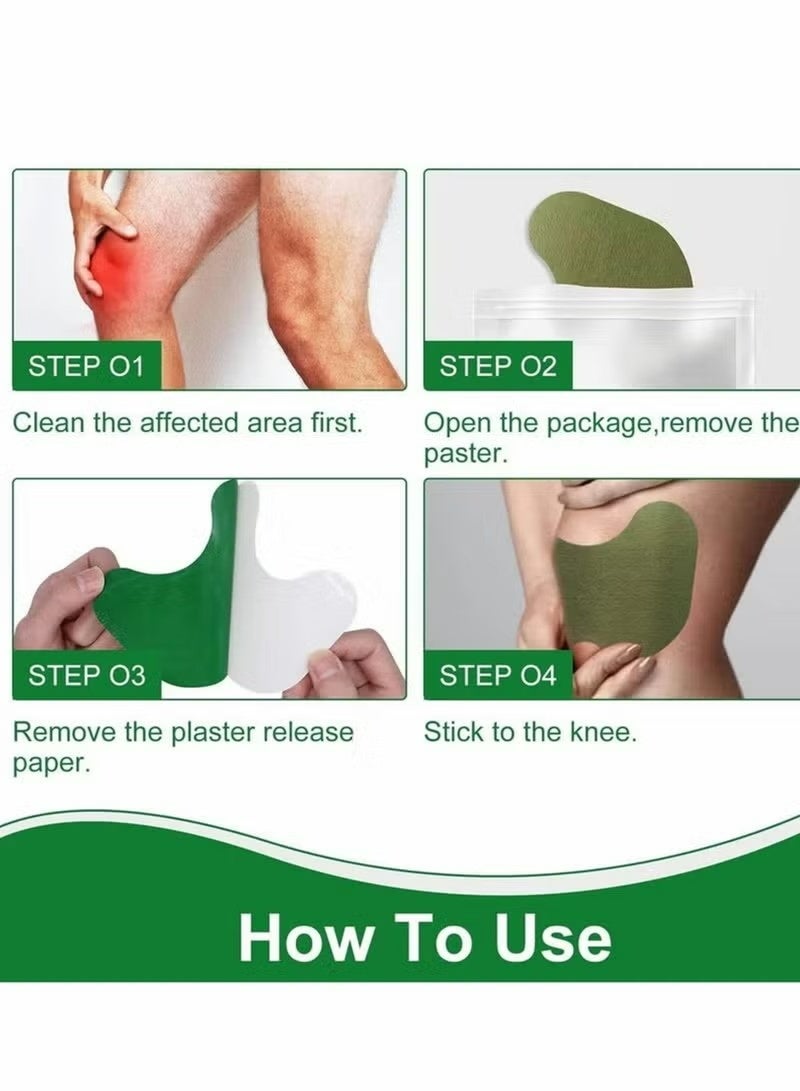 MQ 24 Pcs Pain Relief Patches, Natural Herbal Knee Shoulder Neck Heat Patches for Pain Relief Hot Moxibustion Wormwood Sticker for Knee, Back, Neck, Shoulder Pain and Muscle Soreness arthrits - Image 4