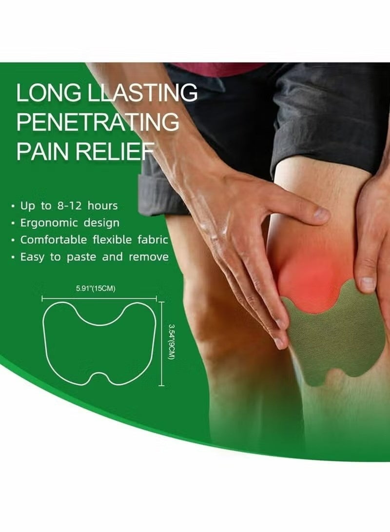 MQ 24 Pcs Pain Relief Patches, Natural Herbal Knee Shoulder Neck Heat Patches for Pain Relief Hot Moxibustion Wormwood Sticker for Knee, Back, Neck, Shoulder Pain and Muscle Soreness arthrits - Image 2